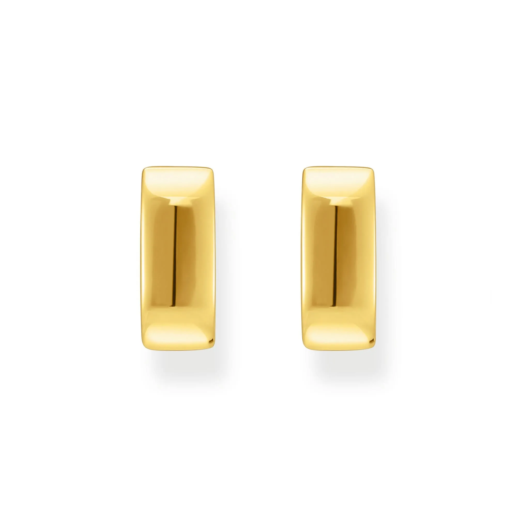 Sterling Silver Bold Elegance Gold Plated Small Angular Hoop Earrings CR743-413-39 Thomas Sabo Earrings