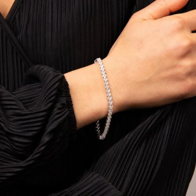 Sterling Silver Clear Cubic Zirconia Bracelet B5475 Diamonfire Jewellery