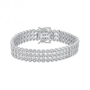 Sterling Silver Clear Cubic Zirconia Bracelet B5477 Diamonfire Jewellery