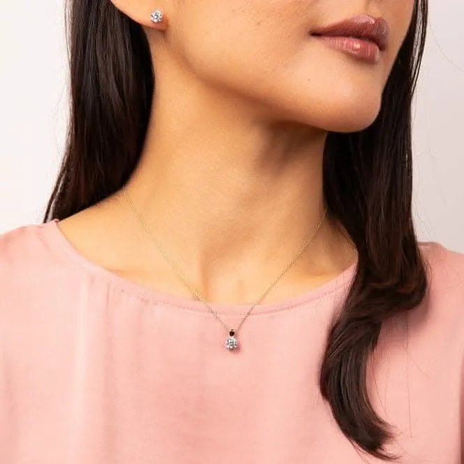 Sterling Silver Clear Cubic Zirconia Pendant P5395 Diamonfire Jewellery