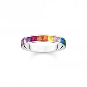 Sterling Silver Colourful Stones Ring TR2403-477-7 Thomas Sabo Rings