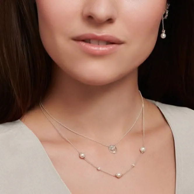 Sterling Silver Delicate Pearl Necklace KE2120-167-14-L45V Thomas Sabo Necklaces