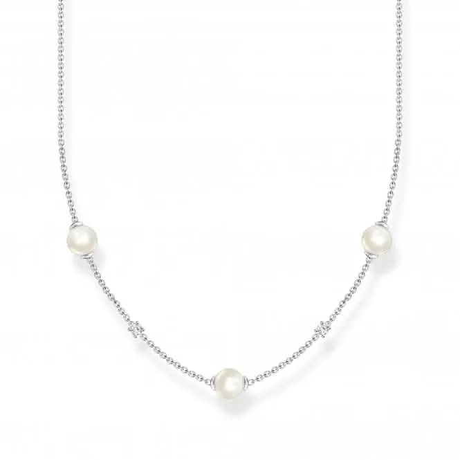 Sterling Silver Delicate Pearl Necklace KE2120-167-14-L45V Thomas Sabo Necklaces