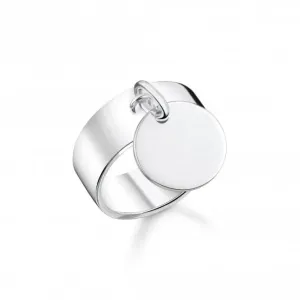 Sterling Silver Disc Ring TR2365-637-21 Thomas Sabo Rings