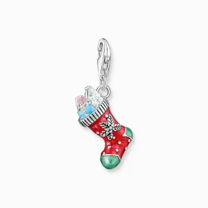 Sterling Silver Enamel Christmas Stocking Charm 2199-691-7 Thomas Sabo Collectable Charms