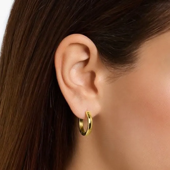 Sterling Silver Gold Plated Hoop Earrings CR685-413-39 Thomas Sabo Earrings