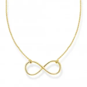 Sterling Silver Gold Plated Infinity Necklace KE2139-413-39-L45V Thomas Sabo Necklaces