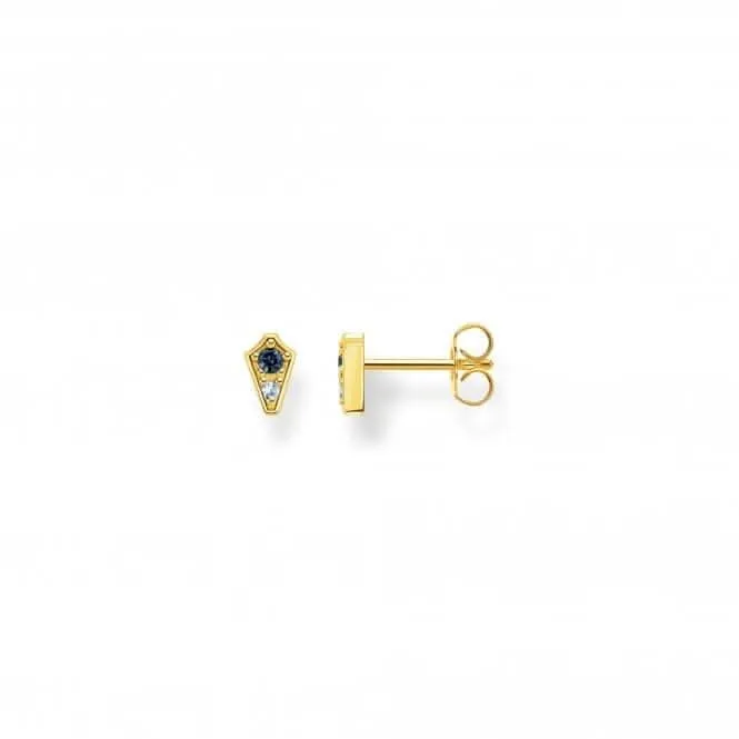 Sterling Silver Gold Plated Magic Stars Blue Ear Studs H2210-960-1 Thomas Sabo Earrings