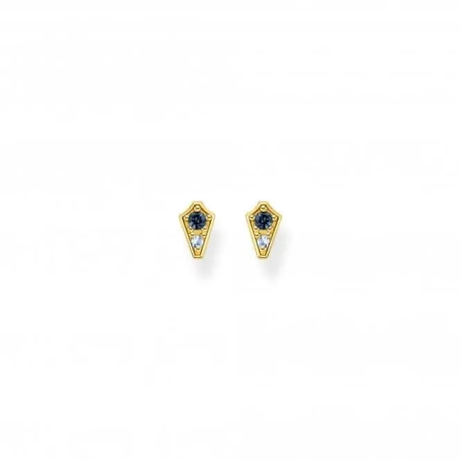 Sterling Silver Gold Plated Magic Stars Blue Ear Studs H2210-960-1 Thomas Sabo Earrings