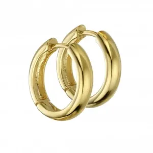 Sterling Silver Gold Plated Medium Hoop Earrings E5861 Beginnings Jewellery
