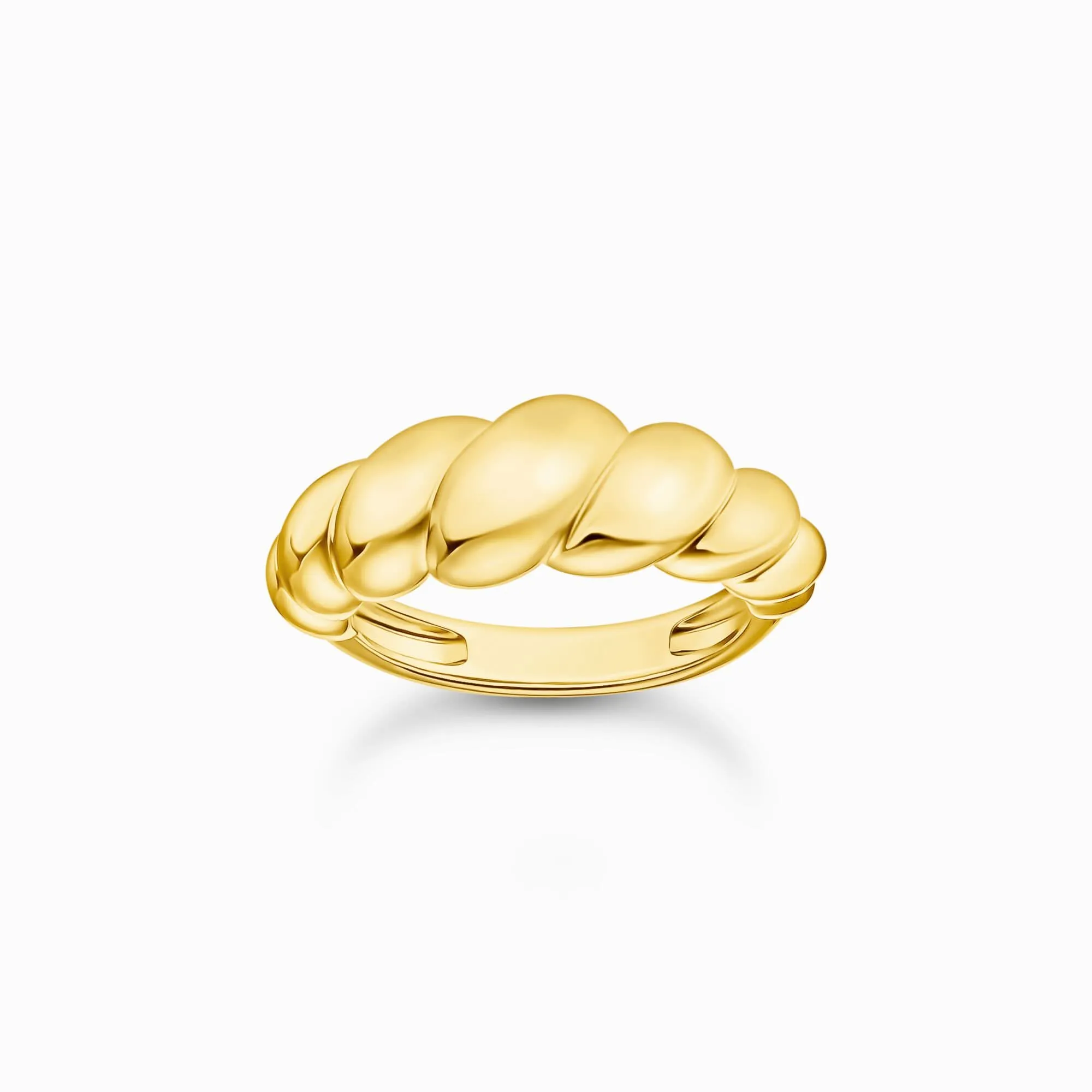 Sterling Silver Gold Plated Organic Shaped Ring TR2494-413-39 Thomas Sabo Rings