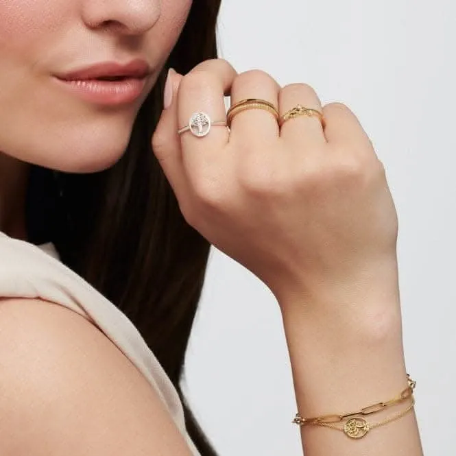 Sterling Silver Gold Plated Ring TR2376-414-14 Thomas Sabo Rings