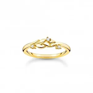 Sterling Silver Gold Plated Ring TR2376-414-14 Thomas Sabo Rings