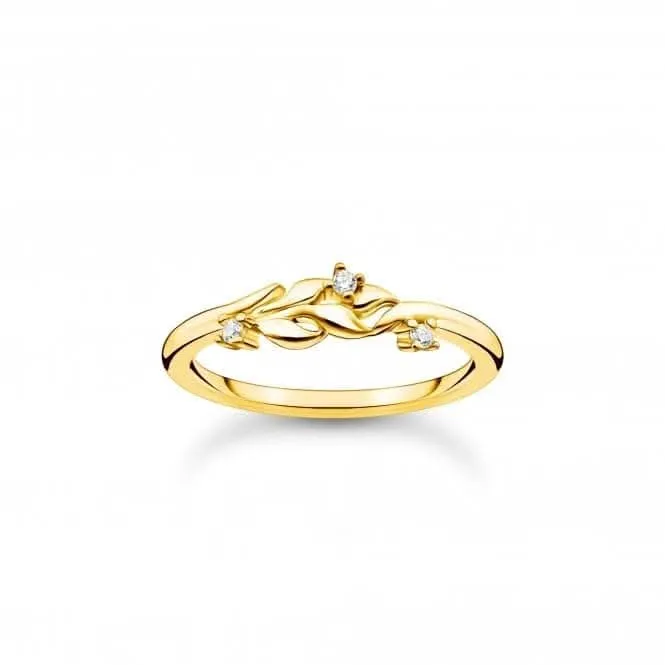 Sterling Silver Gold Plated Ring TR2376-414-14 Thomas Sabo Rings