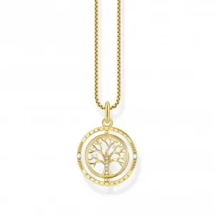 Sterling Silver Gold Plated White Tree Of Love Necklace KE2148-414-14-L45V Thomas Sabo Necklaces