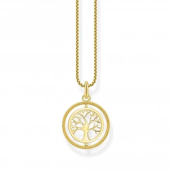 Sterling Silver Gold Plated White Tree Of Love Necklace KE2148-414-14-L45V Thomas Sabo Necklaces