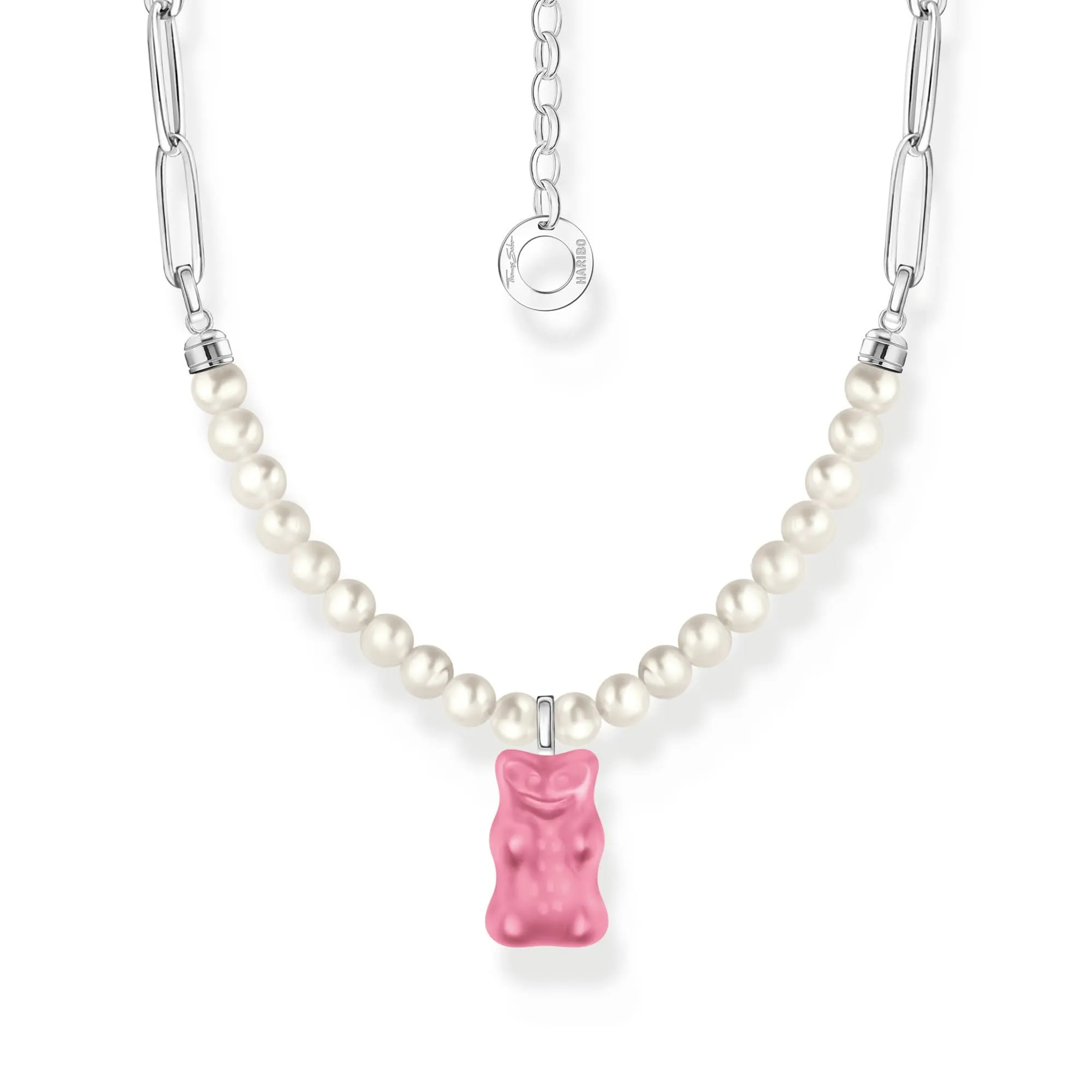 Sterling Silver HARIBO Freshwater Pearl Pink Goldbears Necklace KE2207-082-9 Thomas Sabo Necklaces