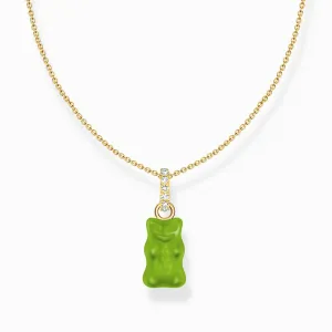 Sterling Silver HARIBO Gold Plated Zirconia Green Goldbears Necklace  KE2209-414-6-L45V Thomas Sabo Necklaces