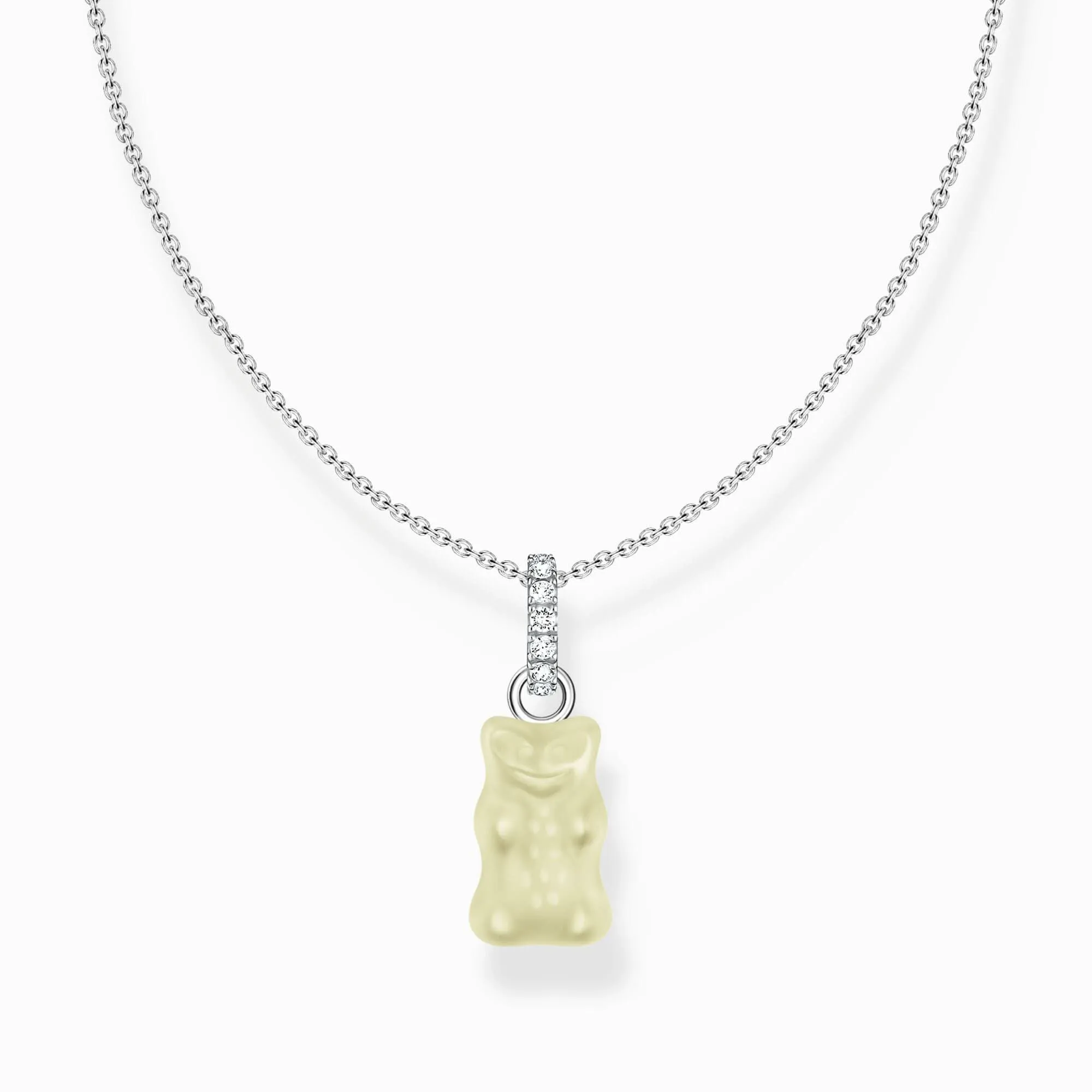 Sterling Silver HARIBO Zirconia White Goldbears Necklace KE2209-052-14-L45V Thomas Sabo Necklaces