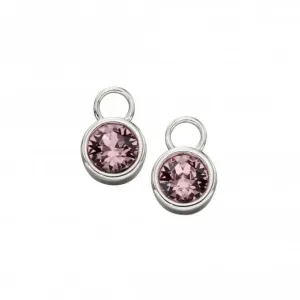 Sterling Silver June Light Amethyst Swarovski Birthstone Charm Y2654 Beginnings Jewellery