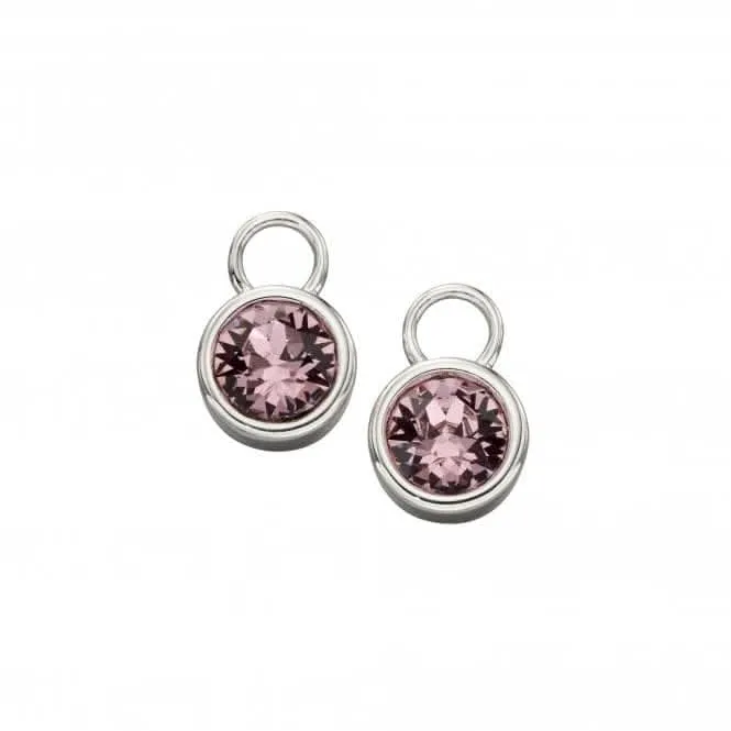 Sterling Silver June Light Amethyst Swarovski Birthstone Charm Y2654 Beginnings Jewellery