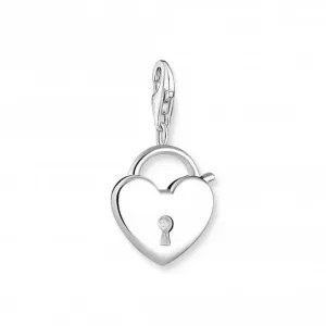 Sterling Silver Lock Heart Charm 0009-001-12 Thomas Sabo Collectable Charms