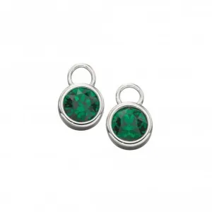 Sterling Silver May Emerald Swarovski Birthstone Charm Y2653 Beginnings Jewellery