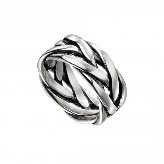 Sterling Silver Mens Heavyweight Plated Band Ring R3722 Beginnings Jewellery