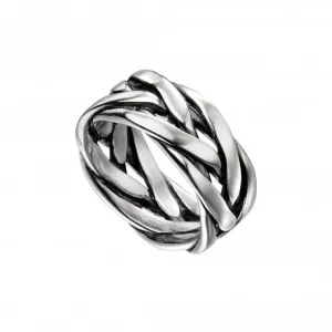 Sterling Silver Mens Heavyweight Plated Band Ring R3722 Beginnings Jewellery