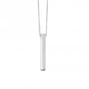 Sterling Silver Personalised Bar Necklace N4381 Beginnings Jewellery