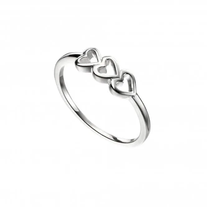 Sterling Silver Silver Triple Heart Ring R3727 Beginnings Jewellery