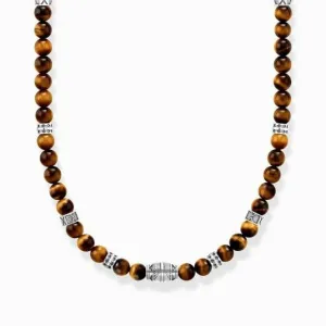 Sterling Silver Tiger's Eye Necklace KE2180-826-2 Thomas Sabo Necklaces