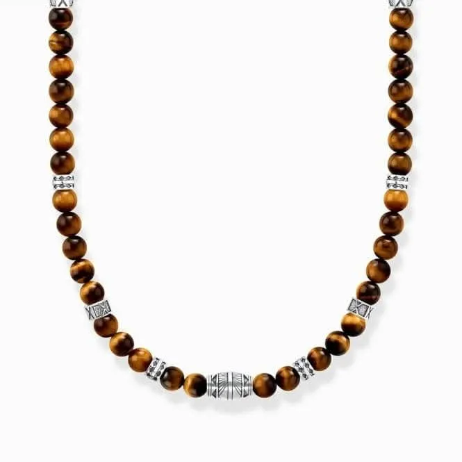 Sterling Silver Tiger's Eye Necklace KE2180-826-2 Thomas Sabo Necklaces