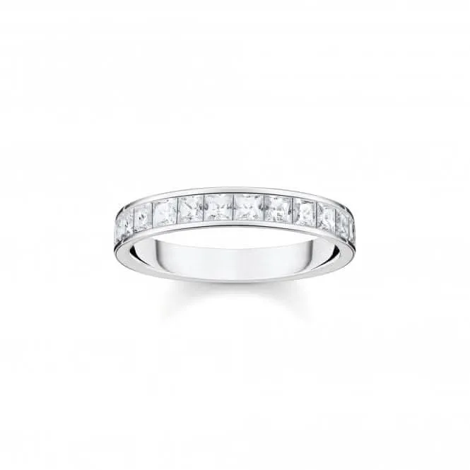 Sterling Silver White Pavé Stones Ring TR2358-051-14 Thomas Sabo Rings