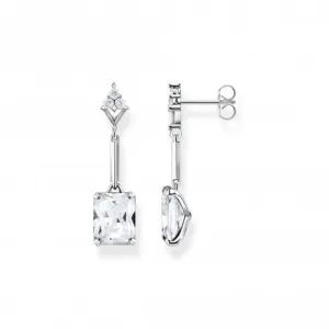 Sterling Silver White Stone Earrings H2177-051-14 Thomas Sabo Earrings