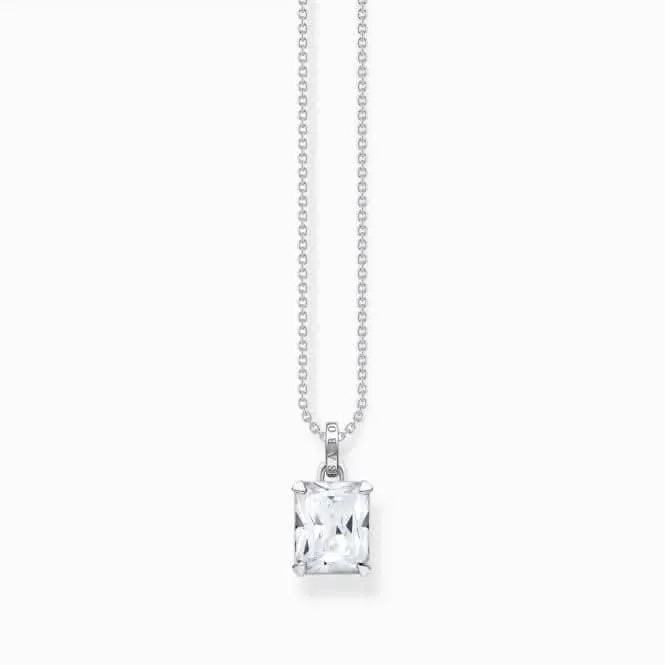 Sterling Silver White Stone Necklace KE1964-051-14 Thomas Sabo Necklaces