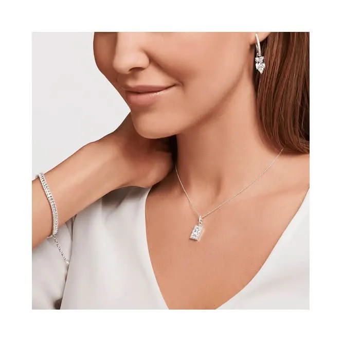 Sterling Silver White Stone Necklace KE2111-051-14-L45V Thomas Sabo Necklaces