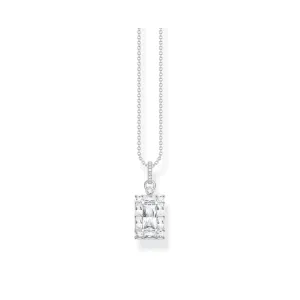 Sterling Silver White Stone Necklace KE2111-051-14-L45V Thomas Sabo Necklaces