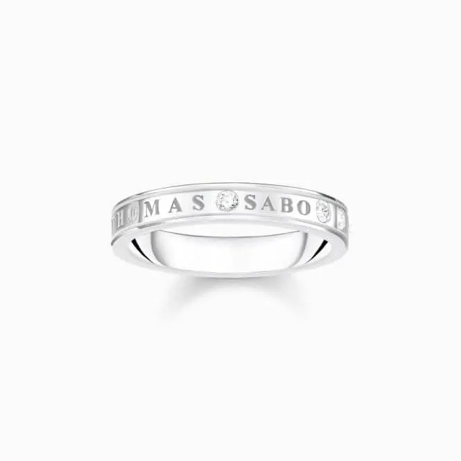 Sterling Silver White Stones Band Ring TR2253-051-14 Thomas Sabo Rings