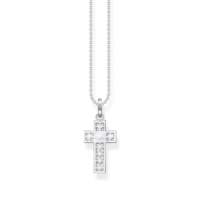 Sterling Silver White Stones Cross Necklace KE2166-051-14 Thomas Sabo Necklaces