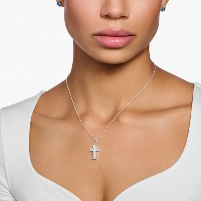 Sterling Silver White Stones Cross Necklace KE2166-051-14 Thomas Sabo Necklaces