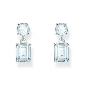 Sterling Silver White Zirconia Mixed Cut Earrings H2276-051-14 Thomas Sabo Earrings