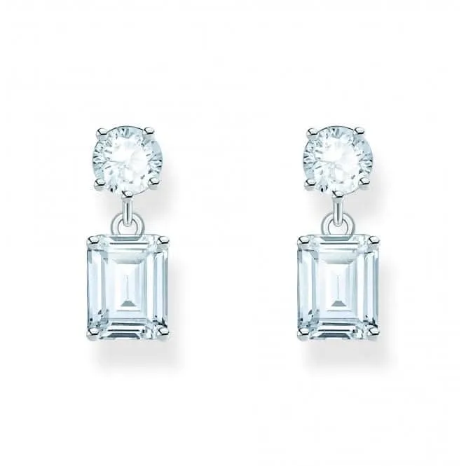 Sterling Silver White Zirconia Mixed Cut Earrings H2276-051-14 Thomas Sabo Earrings