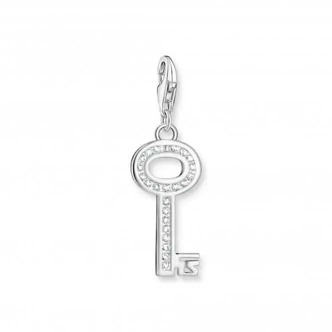 Sterling Silver Zirconia White Key Charm 0010-051-14 Thomas Sabo Collectable Charms