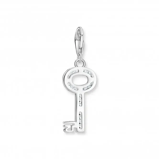 Sterling Silver Zirconia White Key Charm 0010-051-14 Thomas Sabo Collectable Charms