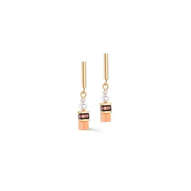 Swarovski Crystal Apricot Ear Studs 4087/21-0230 Coeur De Lion Jewellery