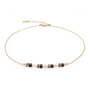 Swarovski Crystal Black Gold Necklace 5076/10-1316 Coeur De Lion Jewellery