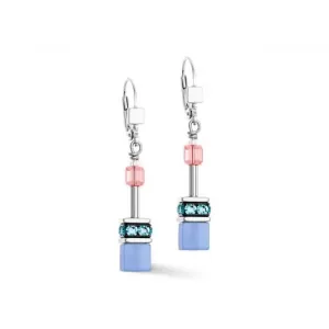Swarovski Crystal Blue Rose Earrings 4023/20-0719 Coeur De Lion Jewellery