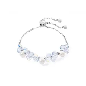 Swarovski Crystal Freshwater Pearl White Silver Bracelet 1124/30-1417 Coeur De Lion Jewellery