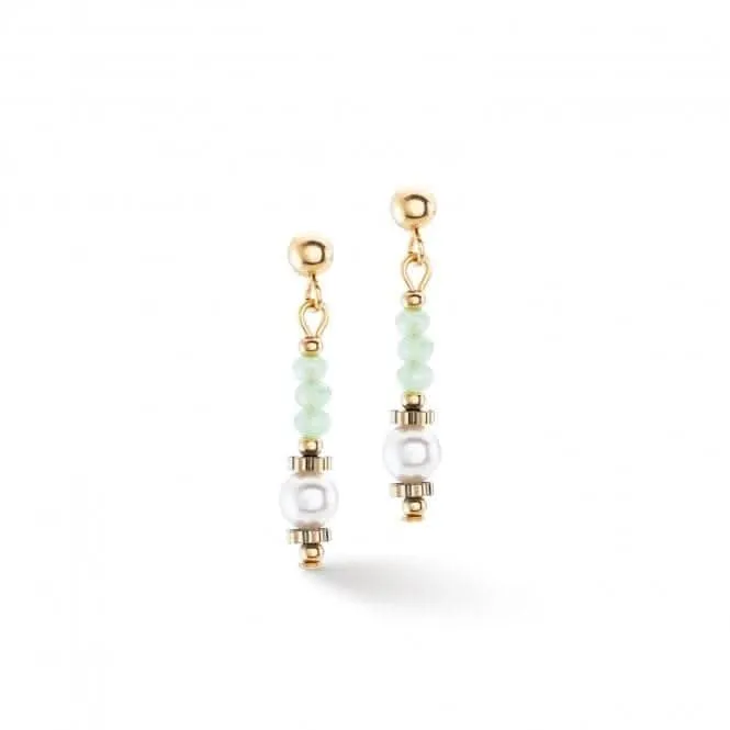 Swarovski Crystal Light Green Ear Studs 4434/21-0520 Coeur De Lion Jewellery